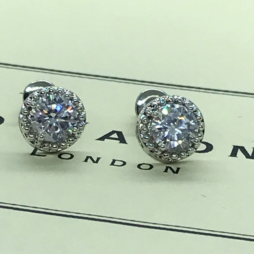 Gold Plated CZ Earrings - Picture 2 of 5